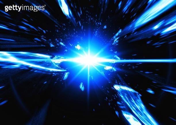 Abstract blue light rays background exploding in science concept 이미지 ...