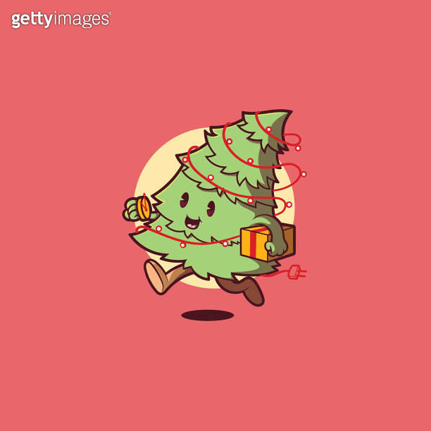Cute tree character vector illustration. (1444695184) 일러스트, 무료 일러스트 ...