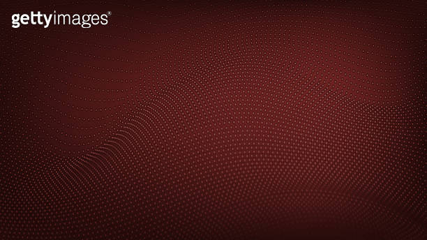 3d halftone pattern abstract red dots on a red gradient background ...