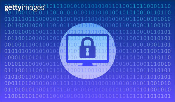 Background of zeros and ones, cyber guard, encryption, decryption ...