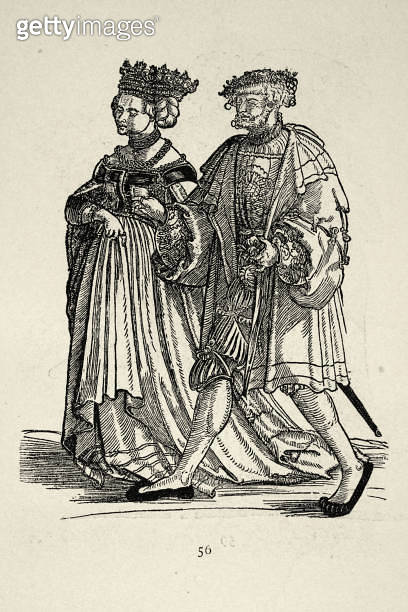 The wedding dancers by Hans Schaufelein, etching, german 16th Century ...