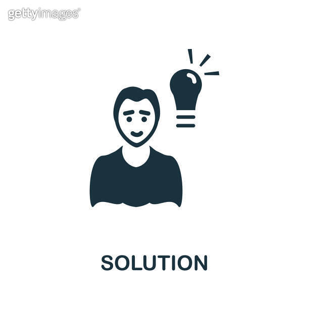Solution icon. Simple illustration from startup collection. Creative ...
