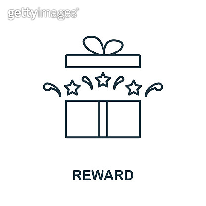Reward icon. Line style element from loyalty program collection. Thin Reward icon for templates ...