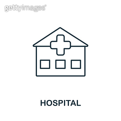 Hospital icon from health check collection. Simple line Hospital icon ...