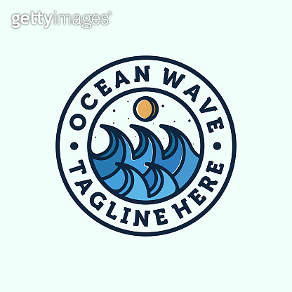 Ocean Wave Logo Design. Exclusive Logo, Symbol or Icon of Ocean ...