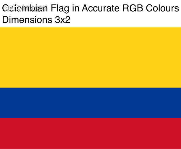 Colombian Flag in Accurate RGB Colors (Dimensions 3x2) 이미지 (1422254171 ...