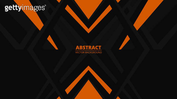 Black abstract background with grey and orange shapes and lines. 이미지 ...