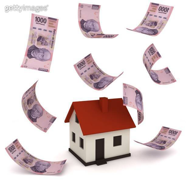 Mexican money peso house rental mortgage 이미지 (1416437545) 게티이미지뱅크