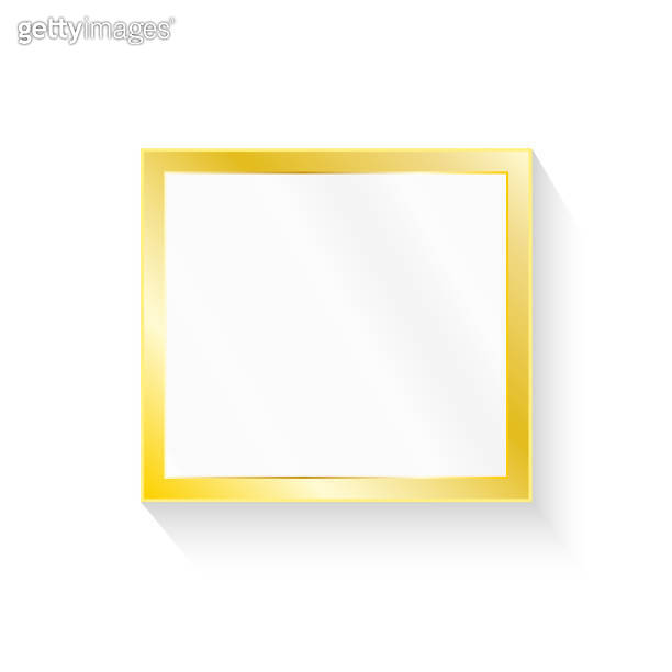 Gold frame. Beautiful simple golden design. Vintage style decorative ...