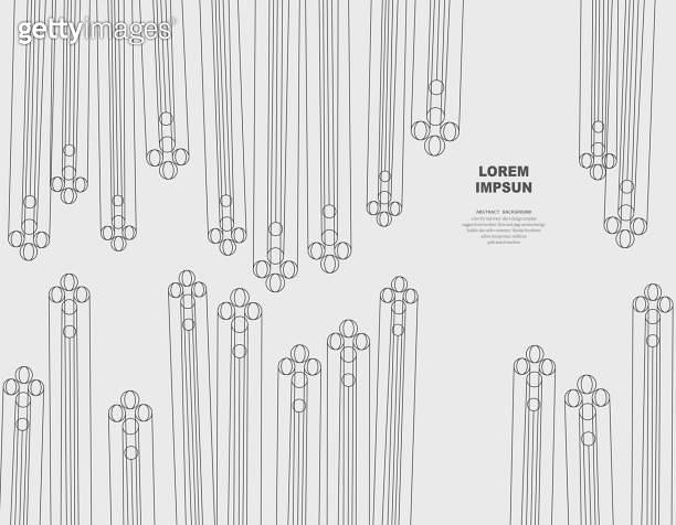 abstract black and white line structure pattern background for covering ...
