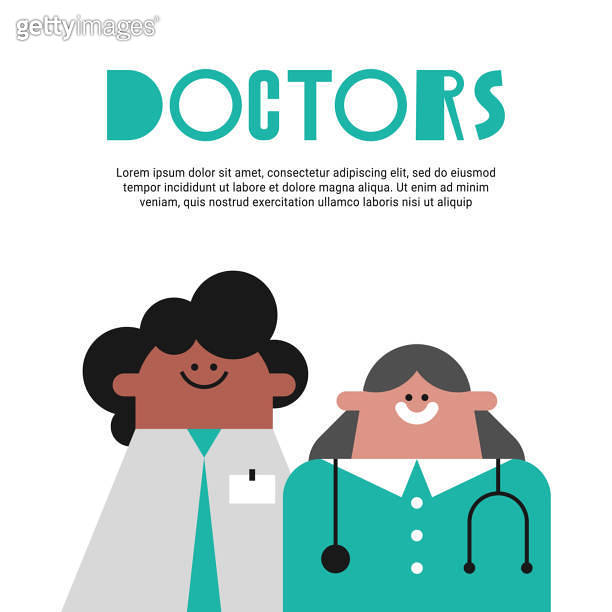 Diverse group of doctors and nurses. Frontline coronavirus fighters ...