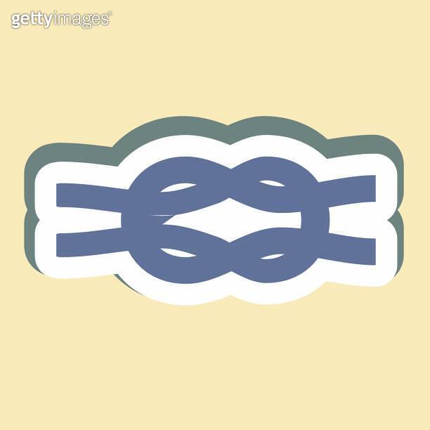 Sticker Rope - Simple illustration,Editable stroke (1369456361) - 게티이미지뱅크