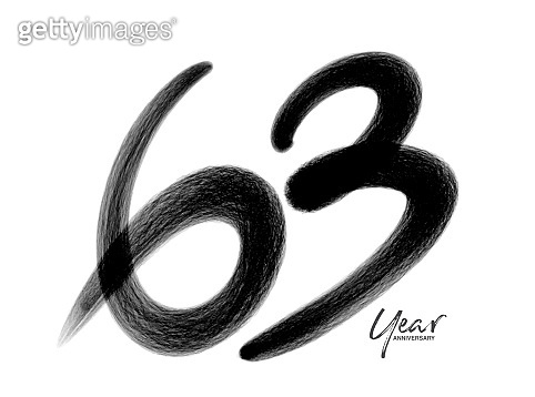 63 Years Anniversary Celebration Vector Template, 63 Years logo design ...