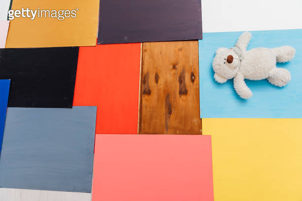Many panels of different colors as background 이미지 (1366610435) - 게티이미지뱅크