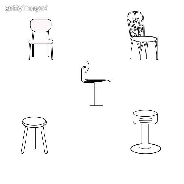 Five different types of chairs 이미지 (1423704502) 게티이미지뱅크