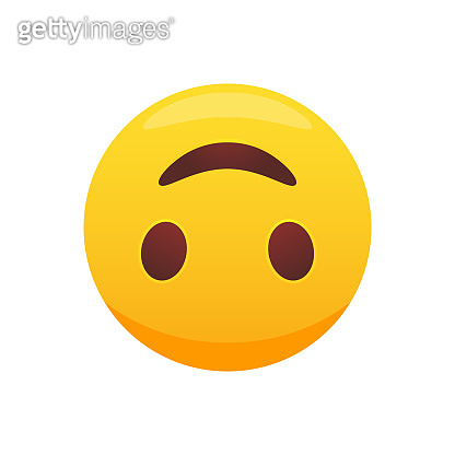 Upside down emoji, upside down smiley emoji 이미지 (1425209665) - 게티이미지뱅크