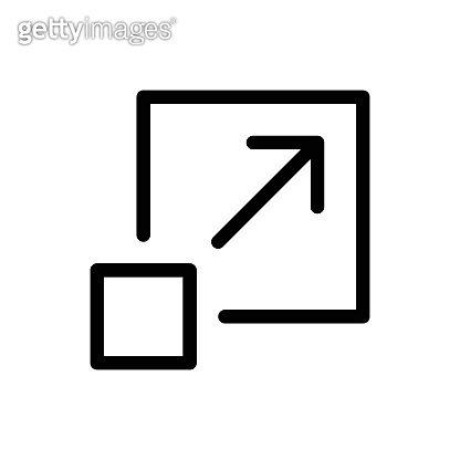 Extend, Widen, Develop, Increase, Scale Outline Icon. Extension vector ...