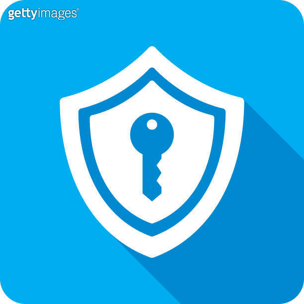 Shield Key Icon Silhouette 4 이미지 (1586640136) 게티이미지뱅크