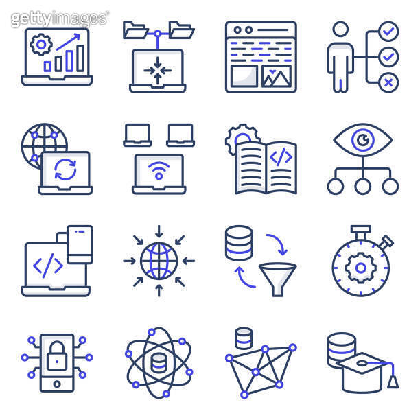 Pack of System Coding flat Icons 이미지 (1717389627) - 게티이미지뱅크