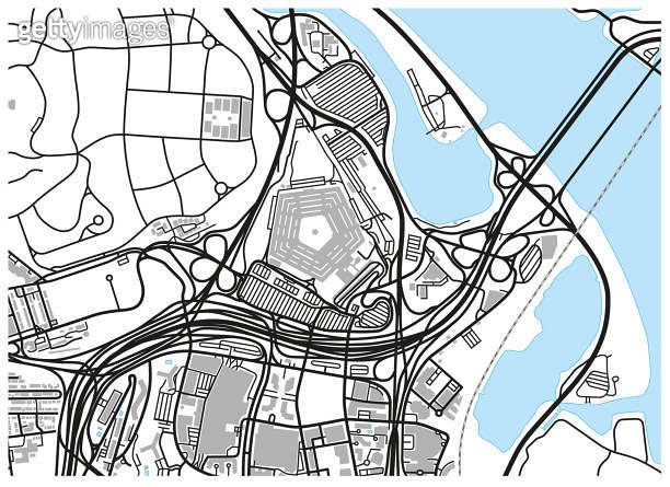 Overview map of the Pentagon, Arlington County, Virginia, United States ...