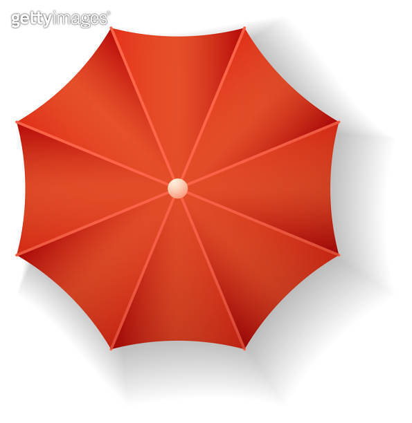 Red parasol. Umbrella top view. Sun shade 이미지 (1611606350) 게티이미지뱅크