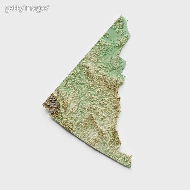 Yukon, Canada Topographic Relief Map 3D Render 이미지 (1593653464) 게티이미지뱅크