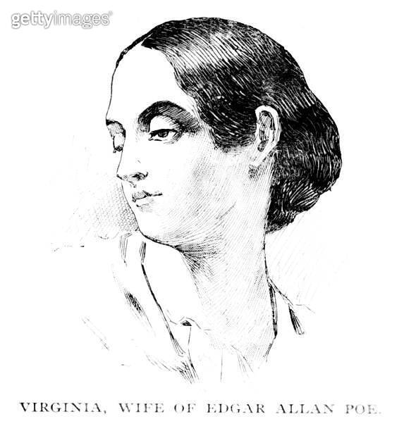 Virginia Poe Portrait, Wife of Author Edgar Allan Poe, 이미지 (1481536182