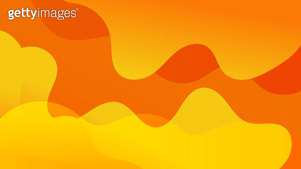 Colorful orange and yellow gradient waves background. Modern futuristic ...