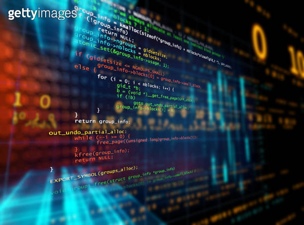Programming code abstract technology background of software developer ...