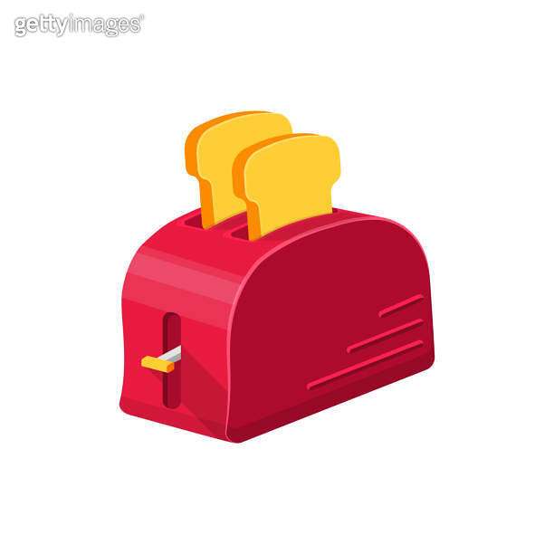 Popup toaster flat vector illustration. 이미지 (1499044868) 게티이미지뱅크