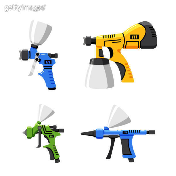 Spray Guns Or Airbrushes, Handheld Devices That Spray Paint, Liquid Or