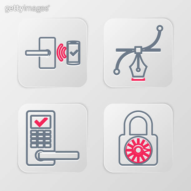 Set line Safe combination lock wheel, Digital door with wireless ...