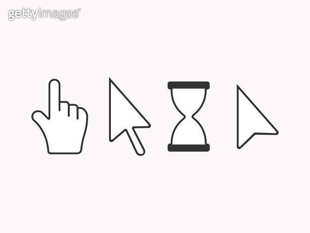 Computer Symetrical Cursor Desktop computer mouse cursors. Laptop PC pointer icons. (1496973140 ...
