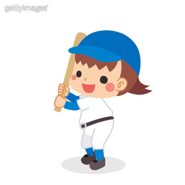 Little Girl playing Baseball 이미지 (1479918139) 게티이미지뱅크