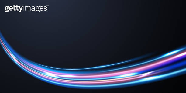 Elegant abstract light line effect design vector illustration on black ...