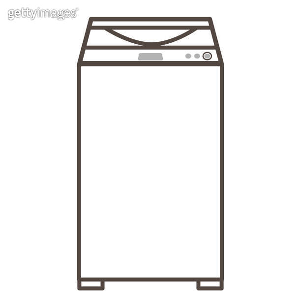 Simple vertical washing machine illustration material icon 이미지