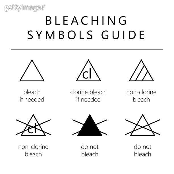 Bleaching Symbols Guide 이미지 (1726919566) 게티이미지뱅크