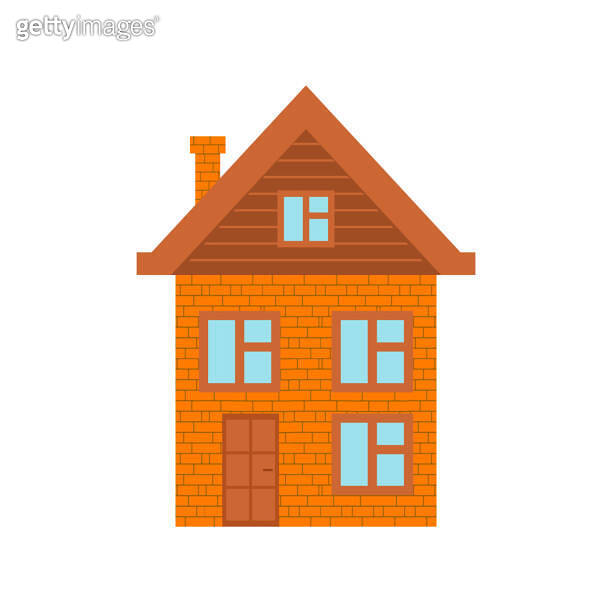 Sweet family house isolated. Vector illustration 이미지 (1498976297) 게티이미지뱅크