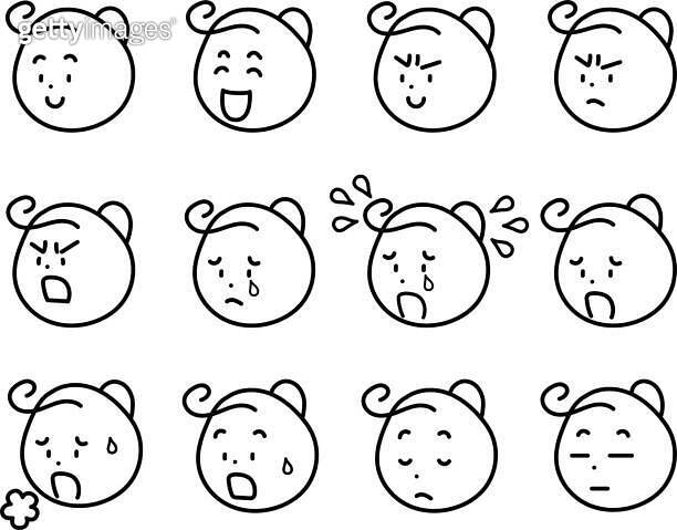 A Set Of Various Facial Expressions Of A Girl Who Is Happy Angry Sad a-set-of-various-facial-expressions-of-a-girl-who-is-happy-angry-sad