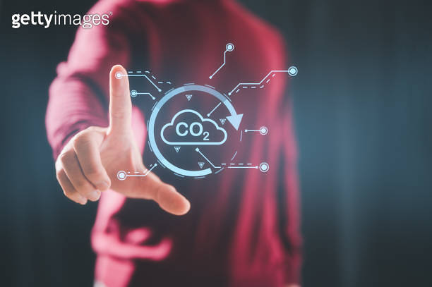 premium photo | hand putting co2 reducing with up... Hand touching CO2 reducing icon in concept of decrease carbon dioxide ...