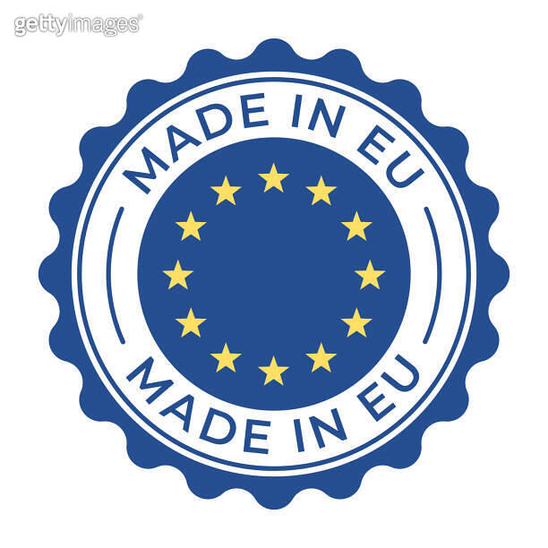 Made in EU - vector illustration. Label, logo, badge, emblem, stamp ...