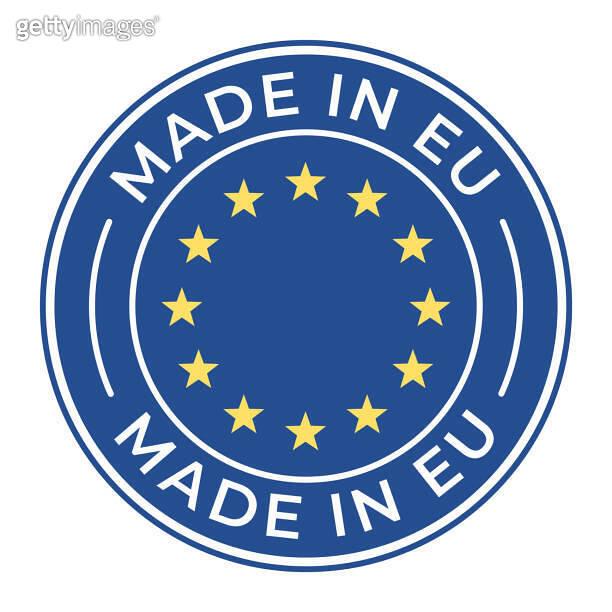 Made in EU - vector illustration. Label, logo, badge, emblem, stamp ...