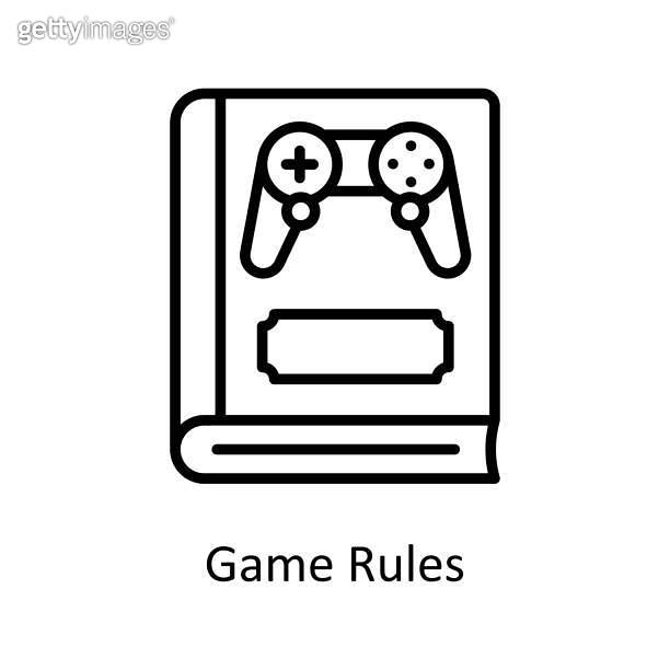 Game Rules Vector Outline icon Design illustration. Gaming Symbol on ...