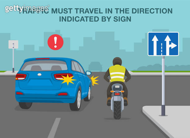 Safe driving tips and rules. Lane direction road sign meaning ...
