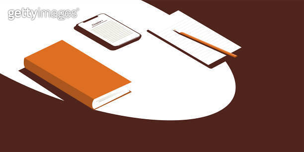 Book And Phone On The Table Next To A Sheet And A Pencil The Concept Book And Phone On The Table Next To A Sheet And A Pencil The Concept
