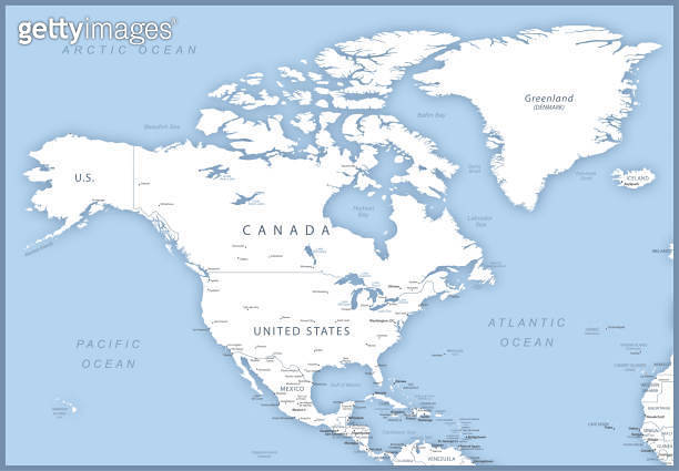 Map of North America with names - 1567652070 