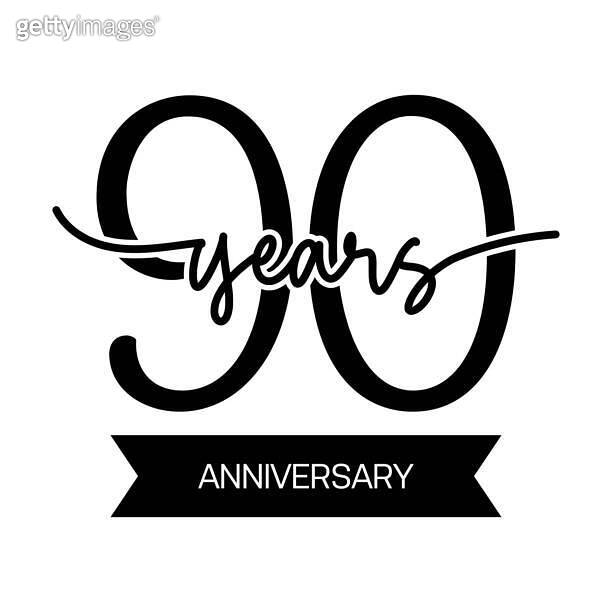 90 Years Anniversary Vector Template Design Illustration for Greeting
