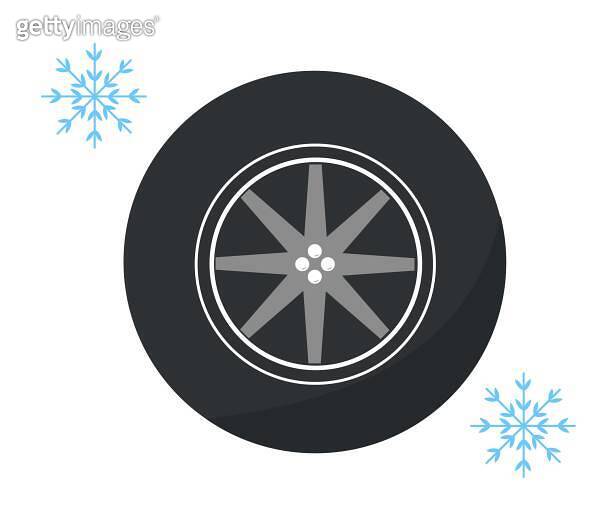 Winter tire changeover. Vector illustration 이미지 (1753896128) 게티이미지뱅크