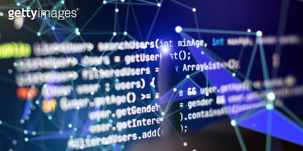 Source code photo. Technology background.Software development. 이미지 ...