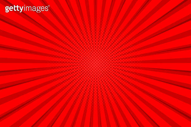 Pop art red comics book background. Red rays background 이미지 (1691815189 ...